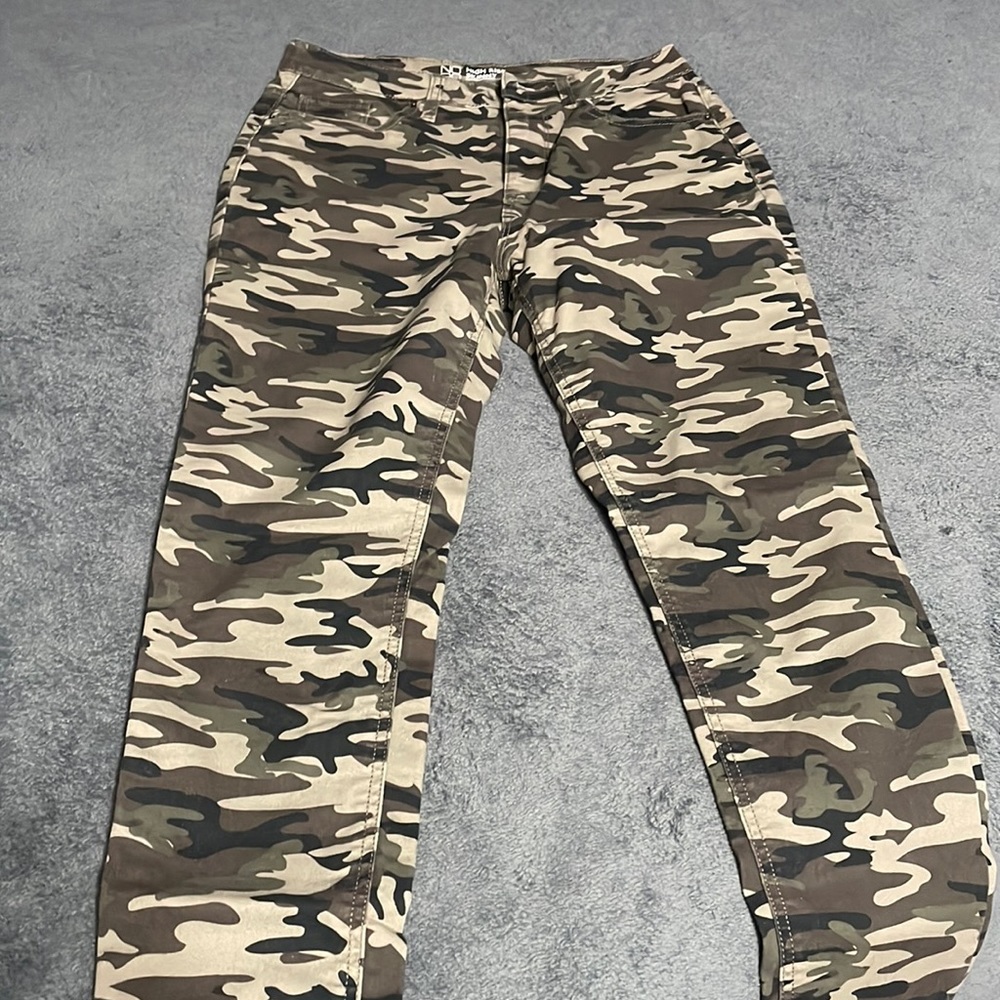 Camo print long jeans